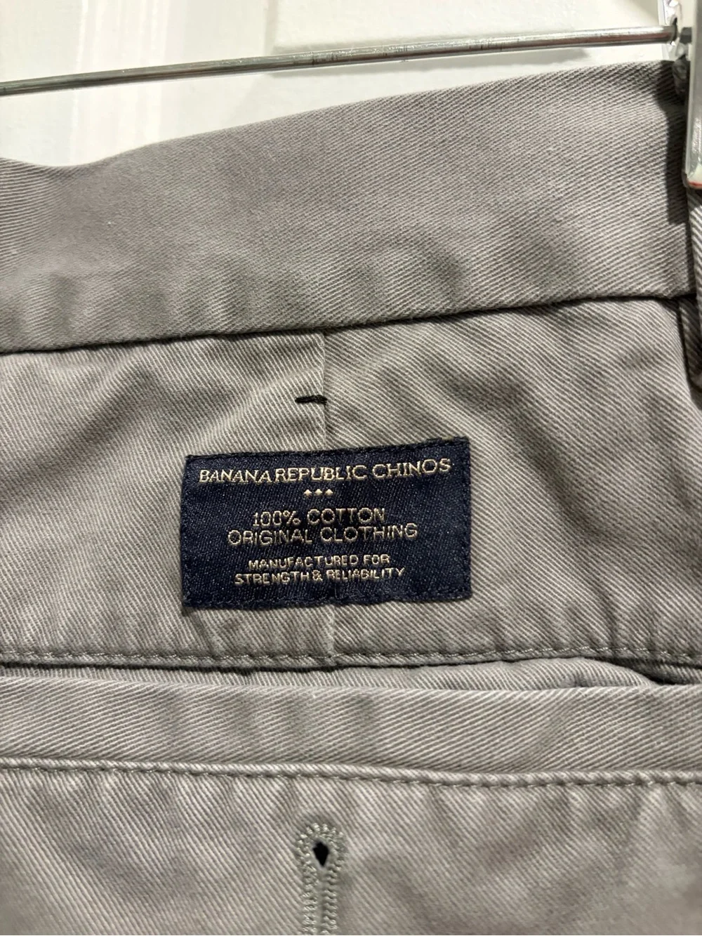 Banana Republic Men's Taupe-Grey Chino Pants
